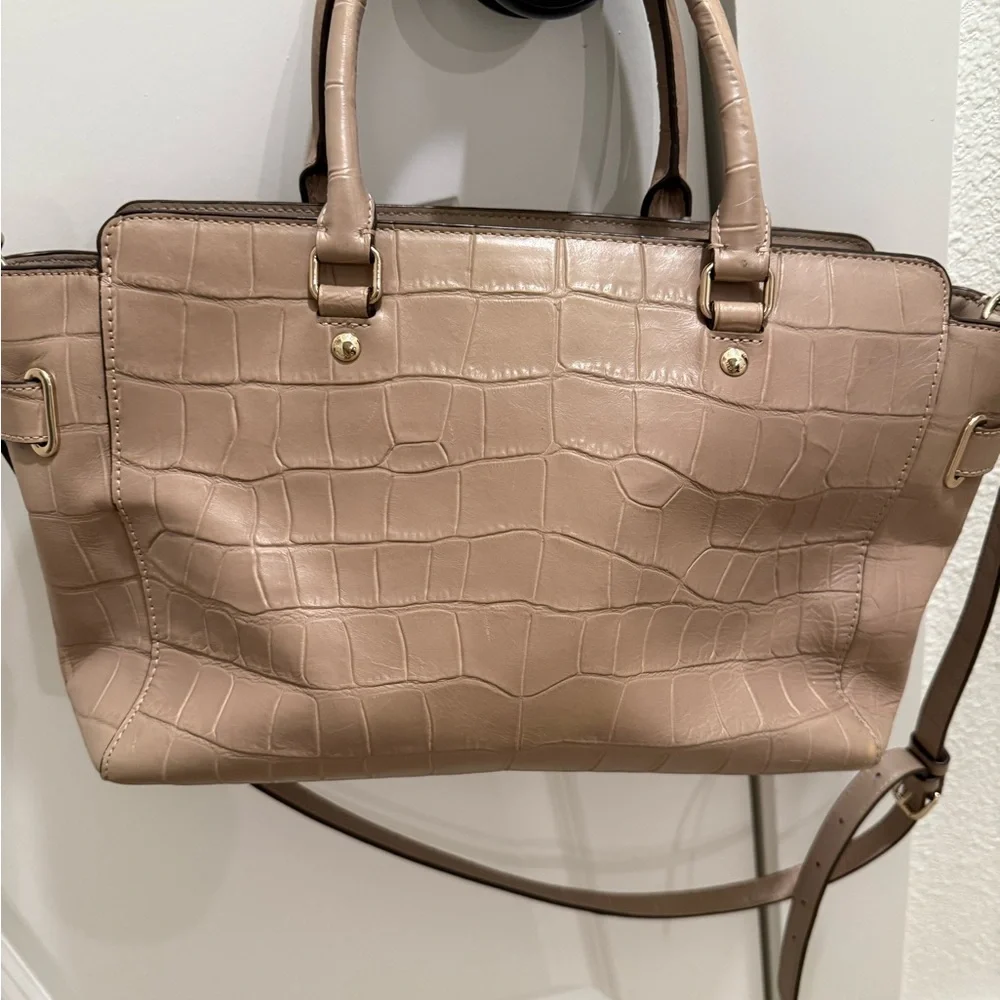 Coach Tan Croc-Embossed Women's Bag - Picture 5 of 9